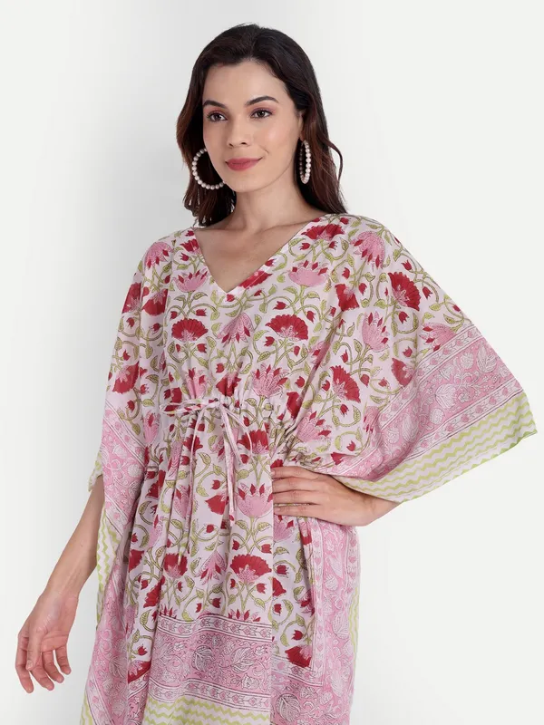 Multicolour_Handblock_Print_Cotton_Short_Kaftan_For_Women_&_Girls