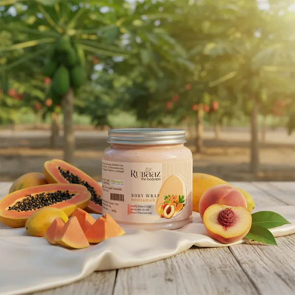 Rubaaz_Papaya_&_Peach_Body_Wrap_Exfoliating_&_Brightening_Fruit_Body_Pack_(500g/1kg)