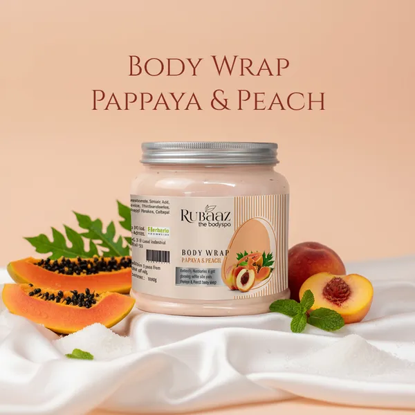 Rubaaz_Papaya_&_Peach_Body_Wrap_Exfoliating_&_Brightening_Fruit_Body_Pack_(500g/1kg)