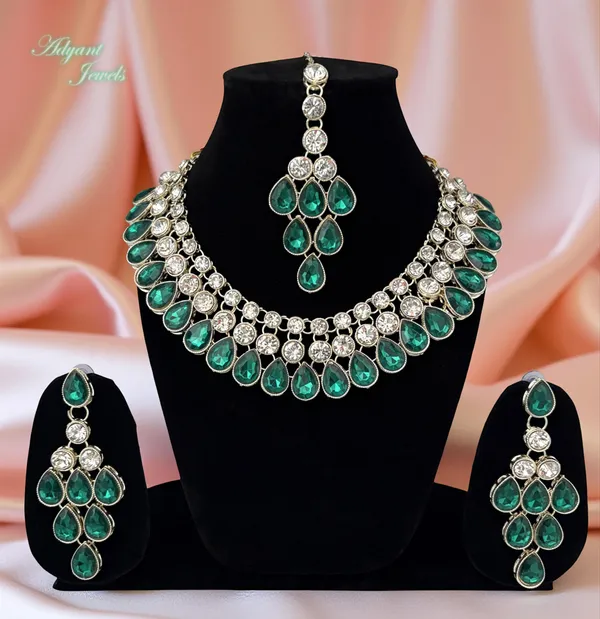 Green_Premium_&_Elegant_Alloy_Jewellery_Set_For_Women_Adults