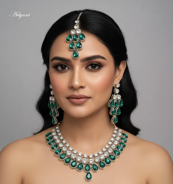 Green_Premium_&_Elegant_Alloy_Jewellery_Set_For_Women_Adults