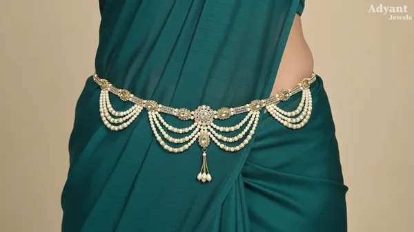 Adyant_Jewels_Elegant_Pearl_Kamarbandh_with_Stone_Studded_Centerpiece_-_Traditional_Indian_Saree_Belt_for_Weddings_-_Gold-Tone_Waist_Chain_Jewelry_for_Women