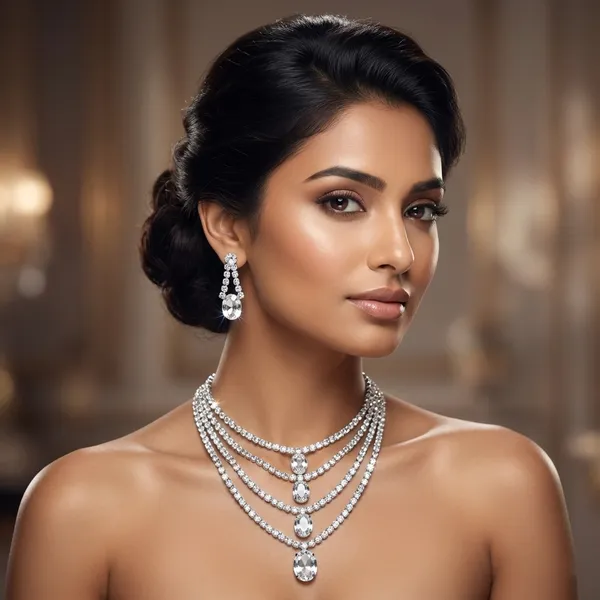 Adyant_Jewels_Silver-Plated_4-Layer_White_Crystal_Necklace_Set_with_Matching_Drop_Earrings