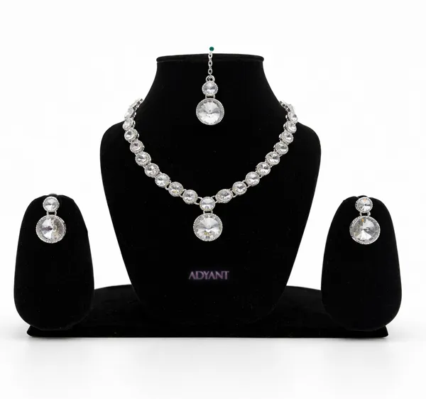 Adyant_Jewels_Silver-Plated_Round_Crystal_Necklace_Set_with_Earrings_&_Maang_Tikka