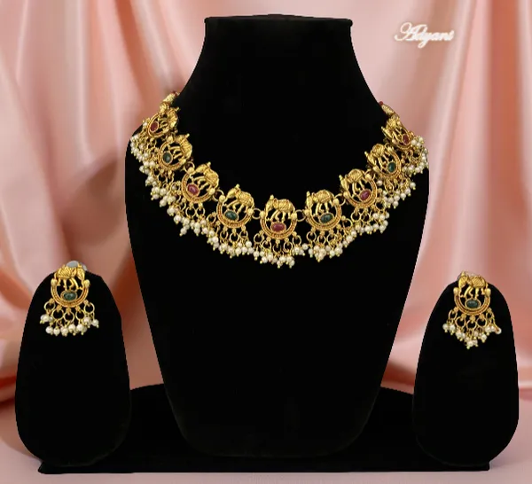 Adyant_Jewels_Traditional_Gold_Plated_Temple_Jewelry_Set_with_Green_&_Ruby_Stones_|_Bridal,_Festive_&_Party_Wear_Necklace_and_Earrings_Set