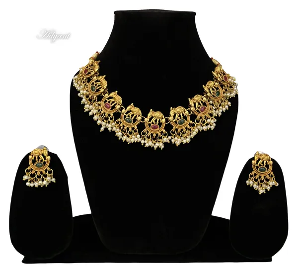 Adyant_Jewels_Traditional_Gold_Plated_Temple_Jewelry_Set_with_Green_&_Ruby_Stones_|_Bridal,_Festive_&_Party_Wear_Necklace_and_Earrings_Set