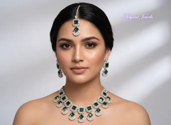 Green_Premium_&_Elegant_Alloy_Jewellery_Set_For_Women_Adults
