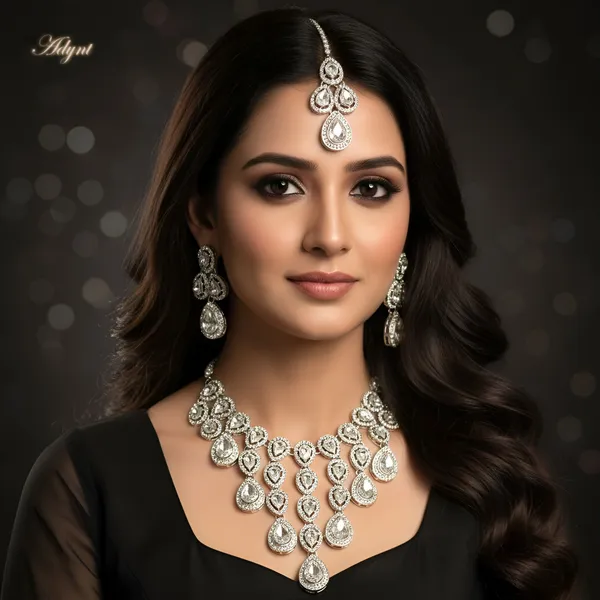 Silver_Premium_&_Elegant_Alloy_Jewellery_Set_For_Women_Adults