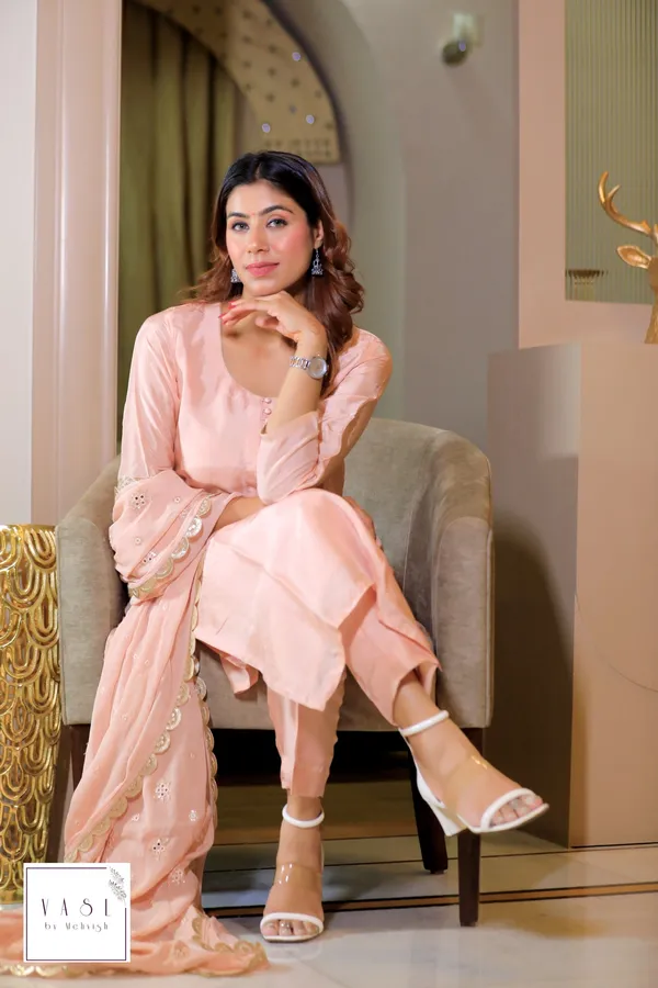 Peach_Embroidered_Rayon_Premium_Suit_Set_For_Women