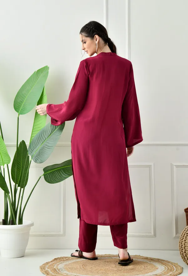Wine_Viscose_Crepe_Premium_Co-Ord_Set_For_Women
