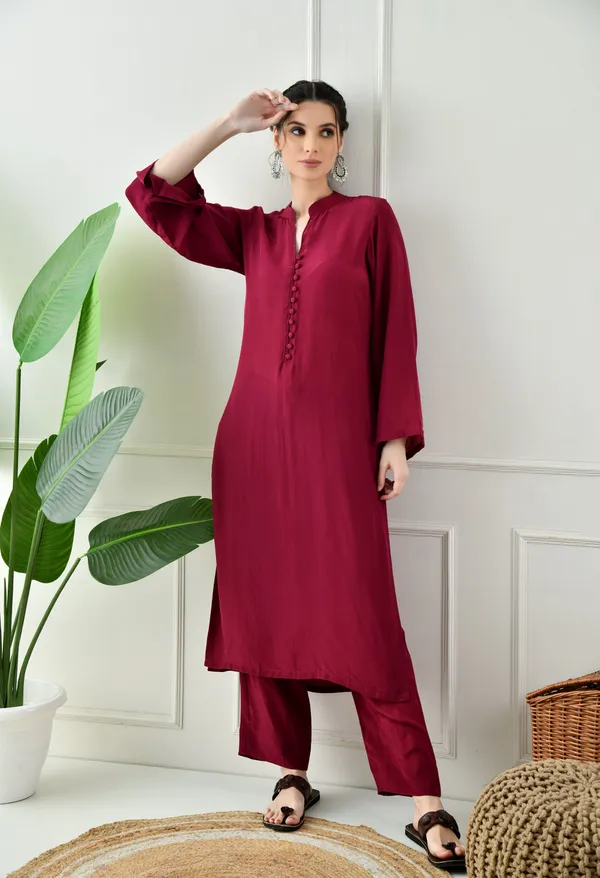 Wine_Viscose_Crepe_Premium_Co-Ord_Set_For_Women