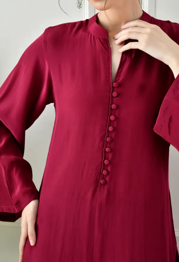 Wine_Viscose_Crepe_Premium_Co-Ord_Set_For_Women