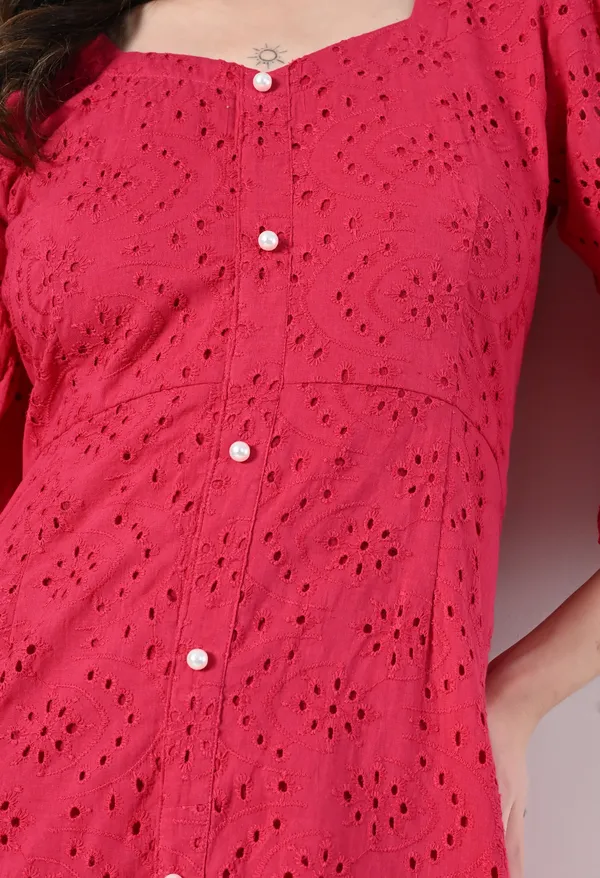 Magenta_Hakoba_Cotton_Premium_Dress_For_Women
