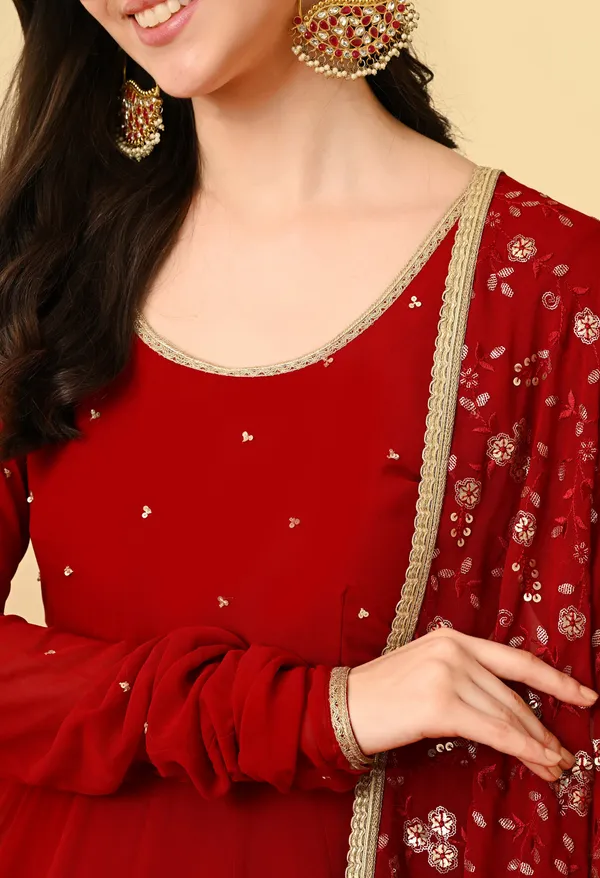 Red_Georgette_Anarkali_Premium_Dress_For_Women