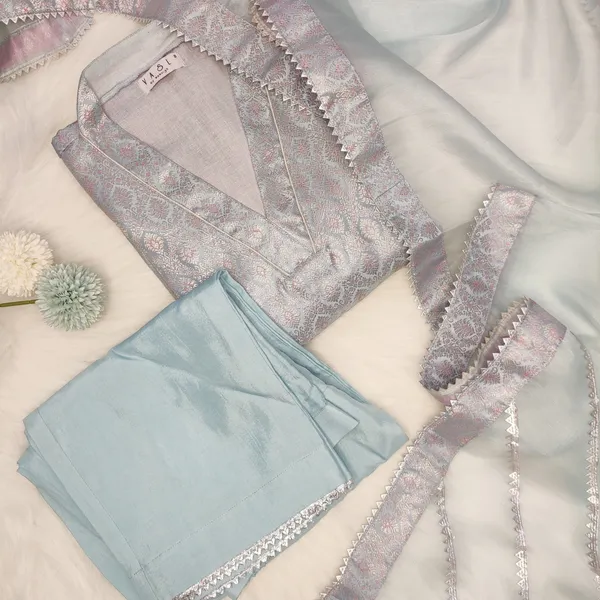 Blue_Brocade_Premium_Suit_Set_For_Women