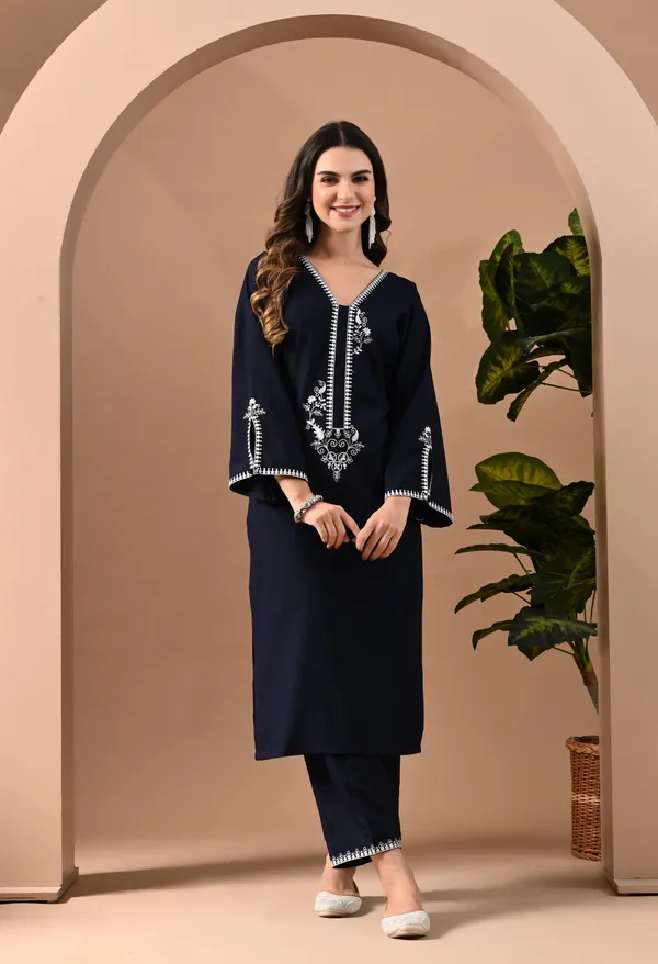Navy_Blue_Woollen_Premium_Embroidered_Set_For_Women