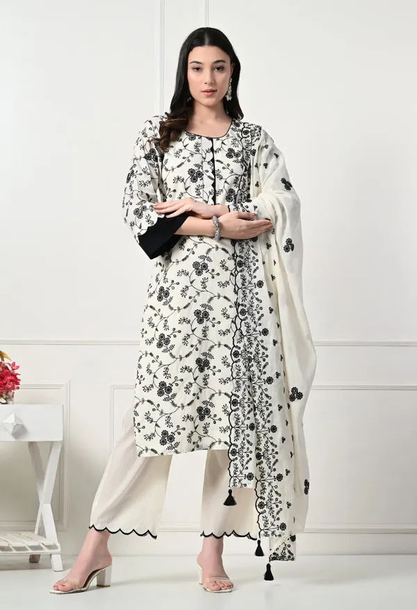 White_&_Black_Ivory_Premium_Suit_For_Women