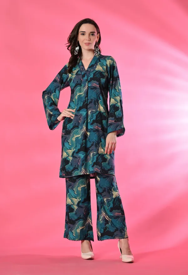 Teal_Marble_Premium_Co-Ord_Set_For_Women