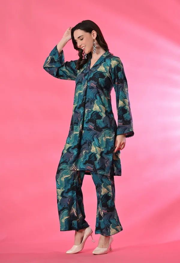 Teal_Marble_Premium_Co-Ord_Set_For_Women
