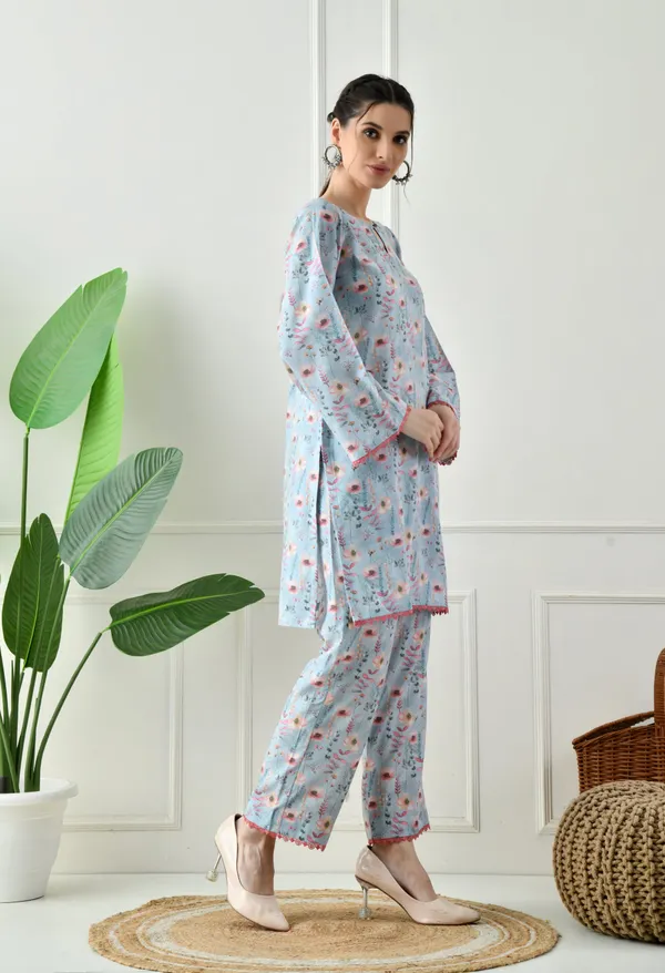 Floral_Blue_Cotton_Premium_Set_For_Women