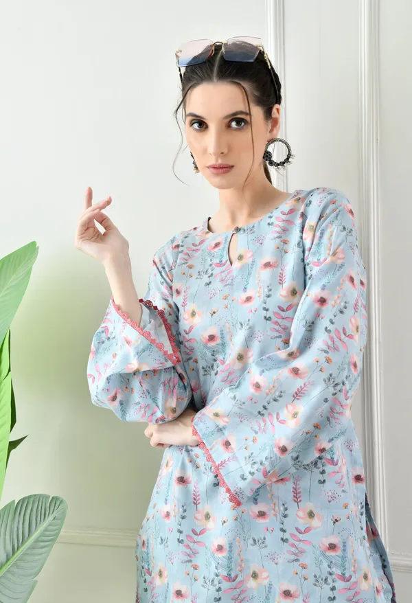 Floral_Blue_Cotton_Premium_Set_For_Women