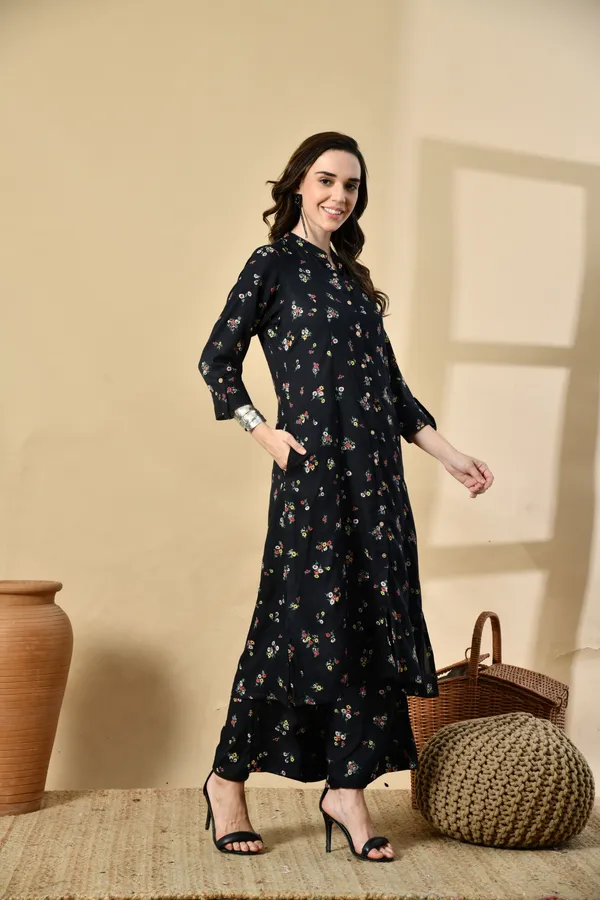 Black_Floral_Rayon_Premium_Co-Ord_Set_For_Women