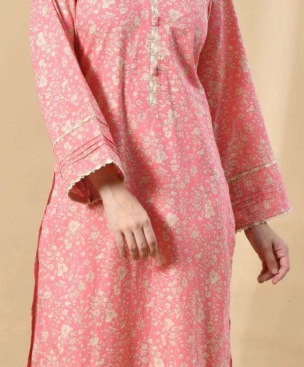 Pink_Floral_Cotton_Premium_Suit_Set_For_Women