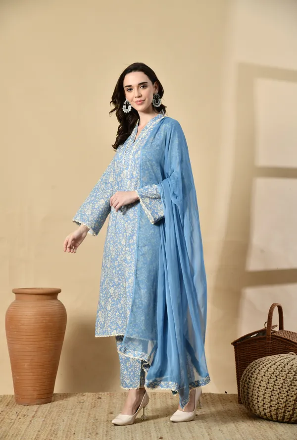 Blue_Floral_Premium_Suit_Set_For_Women