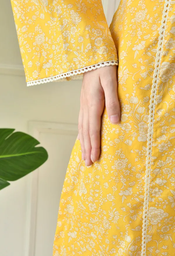 Yellow_Floral_Cotton_Premium_Suit_Set_For_Women