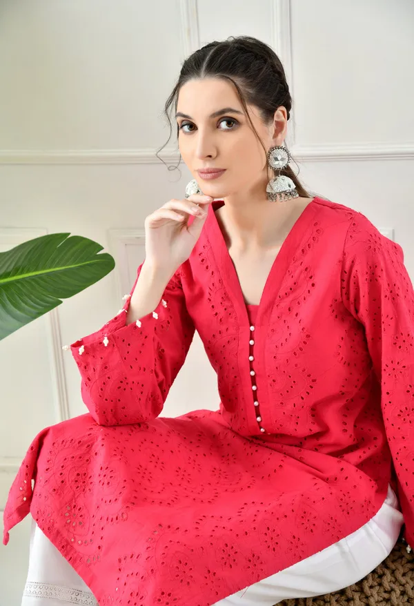 Magenta_Hakoba_Cotton_Premium_Pearl_Set_For_Women