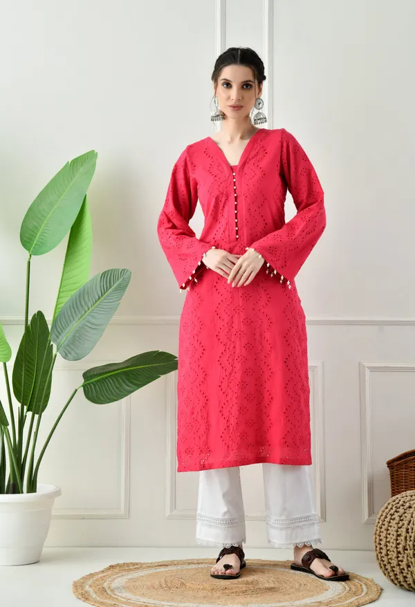 Magenta_Hakoba_Cotton_Premium_Pearl_Set_For_Women