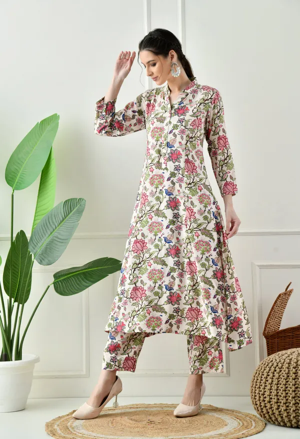 White_Floral_A-Line_Rayon_Premium_Co-Ord_Set_For_Women
