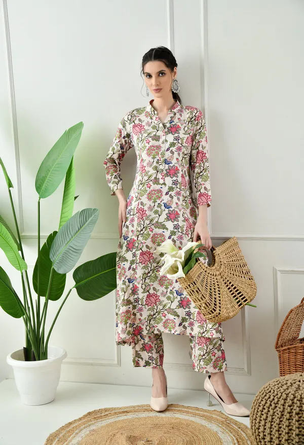 White_Floral_A-Line_Rayon_Premium_Co-Ord_Set_For_Women