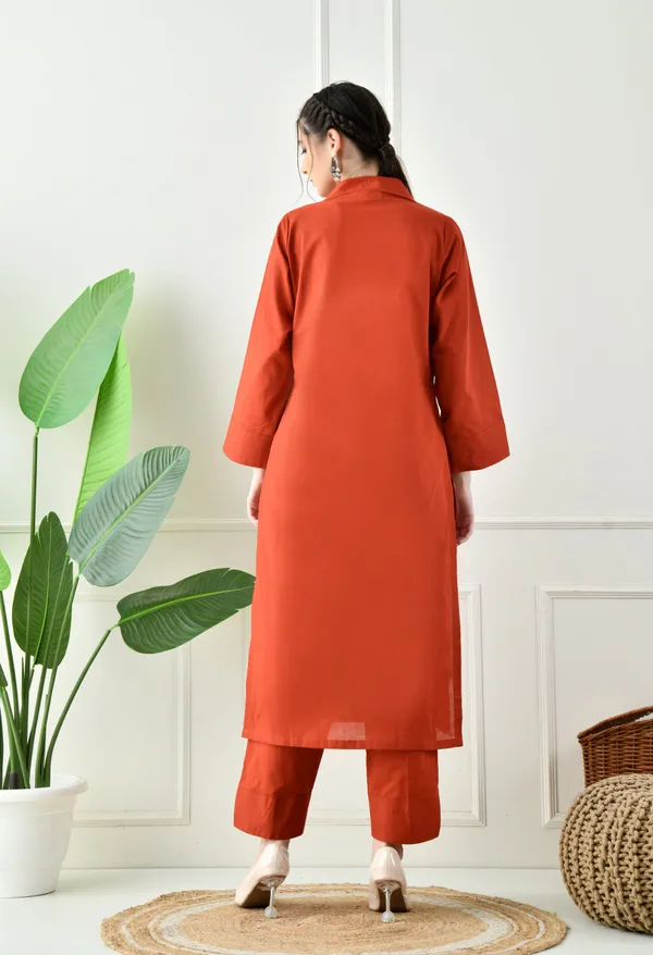 Rust_Cotton_Premium_Co-Ord_Set_For_Women