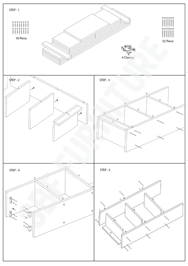 Engineered_Wooden_Book_Rack,Space_Saver_Book_Shelf_For_Home_Living_Room_And_Office_Table_Top_Free_Standing_Organizer,Laminated_Finish_Modern_Book_Shelve_(Ghodo__6Shelf)(Do-It-Yourself)