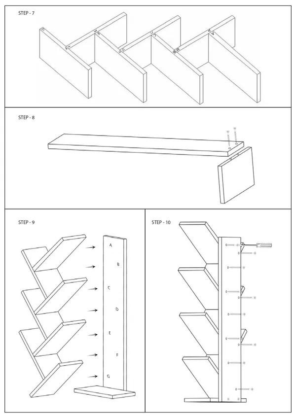 Engineered_Wooden_Book_Rack,Space_Saver_Book_Shelf_For_Home_Living_Room_And_Office_Table_Top_Free_Standing_Organizer,Laminated_Finish_Modern_Book_Shelve_(7_Tier_Yellow)(Do-It-Yourself)