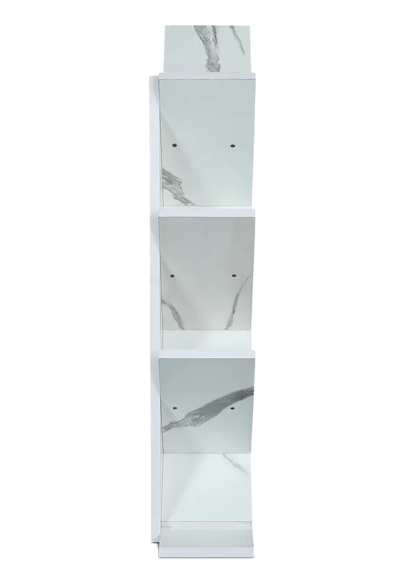 Engineered_Wooden_Book_Rack,Space_Saver_Book_Shelf_For_Home_Living_Room_And_Office_Table_Top_Free_Standing_Organizer,Laminated_Finish_Modern_Book_Shelve_(7Tier_White_Marble)(Do-It-Yourself)