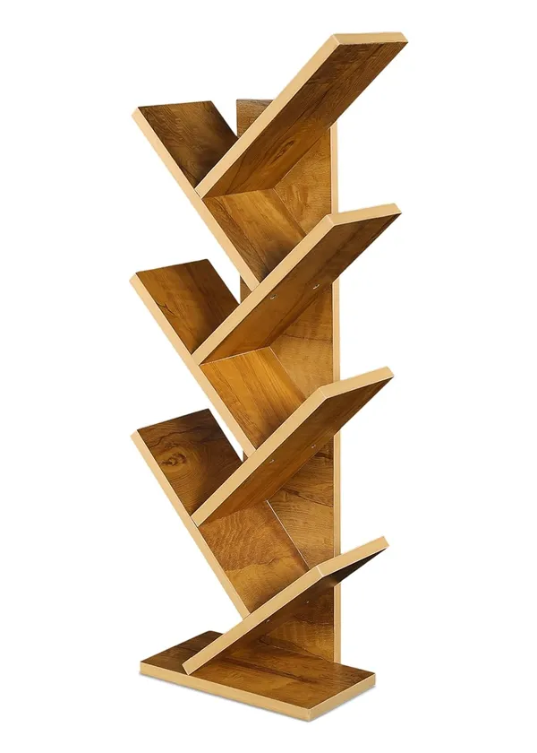 Engineered_Wooden_Book_Rack,Space_Saver_Book_Shelf_For_Home_Living_Room_And_Office_Table_Top_Free_Standing_Organizer,Laminated_Finish_Modern_Book_Shelve_(7_Tier_Yellow)(Do-It-Yourself)