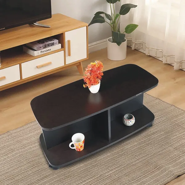 SBF Wooden Moving Wheels Centre Coffee Table, Tea Table For Living Room ...