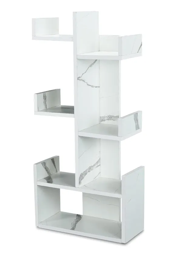 Marble_Engineered_Wood_Bookshelf_Multipurpose_Home_Decor_Storage_Rack_Bookcase_Showcase_Organizer_For_Living_Room_Kitchen_(Square_6_Shelf_Bookrack)(Do-It-Yourself)