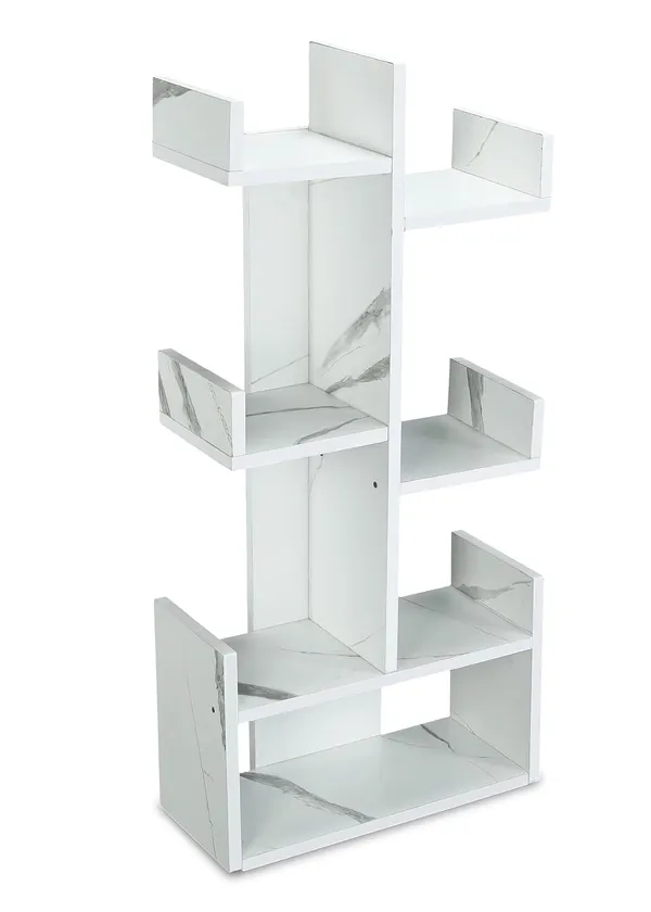 Marble_Engineered_Wood_Bookshelf_Multipurpose_Home_Decor_Storage_Rack_Bookcase_Showcase_Organizer_For_Living_Room_Kitchen_(Square_6_Shelf_Bookrack)(Do-It-Yourself)