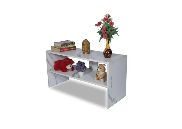 Engineered_Wood_Rectangular_Shape_Coffee_Table/Centre_Table_With_Storage/Study_Table/Reading_Table_(White_Taj_Marble)(Do-It-Yourself)