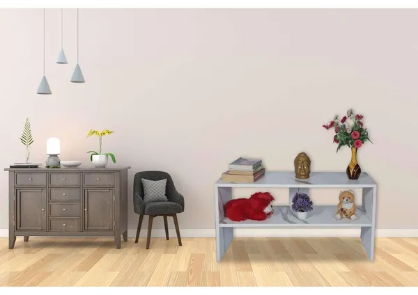 Engineered_Wood_Rectangular_Shape_Coffee_Table/Centre_Table_With_Storage/Study_Table/Reading_Table_(White_Taj_Marble)(Do-It-Yourself)
