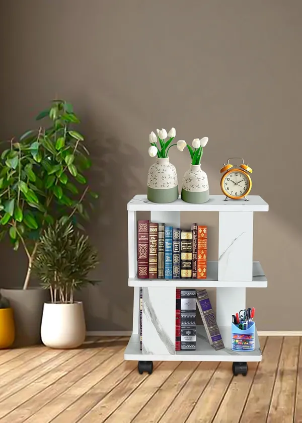 Center_Table_Engineered_Wood_Coffee_Table_(White_Taj_Marble)_Diy(Do-It-Yourself)