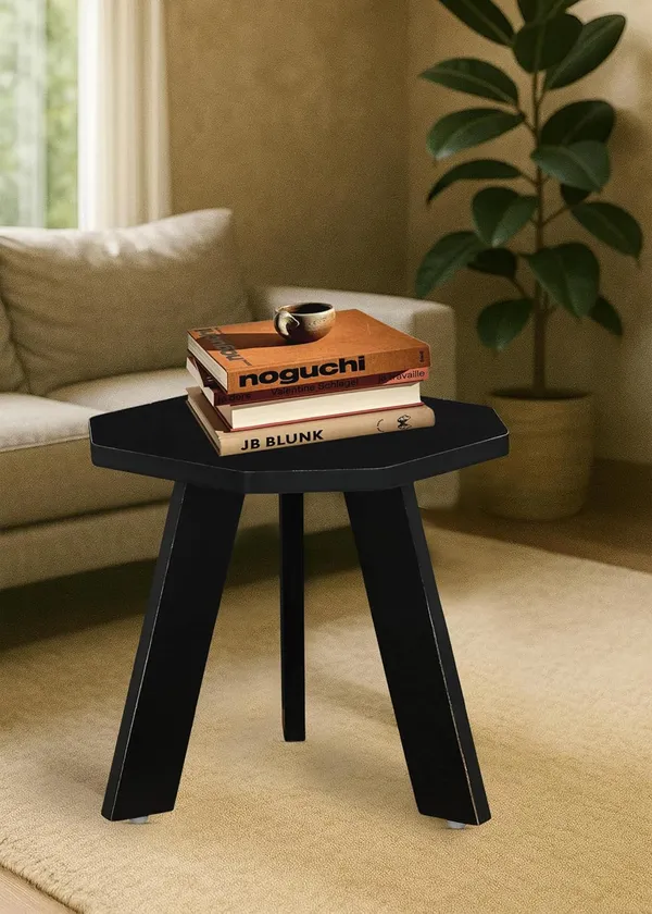 Wood_Mini_Hexagonal_Side_Table,_30_Cm,_Matte_Finish,_Modern_Minimalist_Design,_3_Angled_Legs_(Wenge_Black)(Do-It-Yourself)
