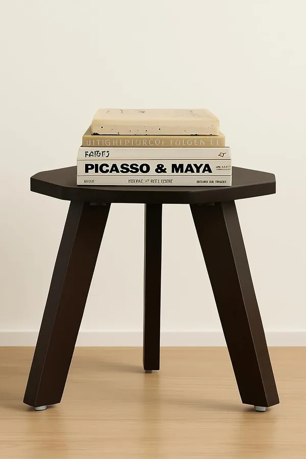Mini_Hexagonal_Side_Table,_30_Cm,_Matte_Finish,_Modern_Minimalist_Design,_3_Angled_Legs(Do-It-Yourself)