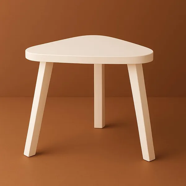 Mini_Triangle_Side_Table,_32_Cm,_Matte_Finish,_Modern_Minimalist_Design,_3_Angled_Legs_(White)(Do-It-Yourself)