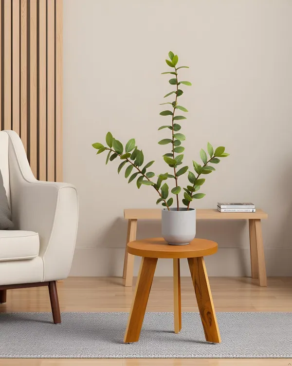 Mini_Round_Side_Table,_30_Cm,_Matte_Finish,_Modern_Minimalist_Design,_3_Angled_Legs_(Do-It-Yourself)_(Round_Yellow)