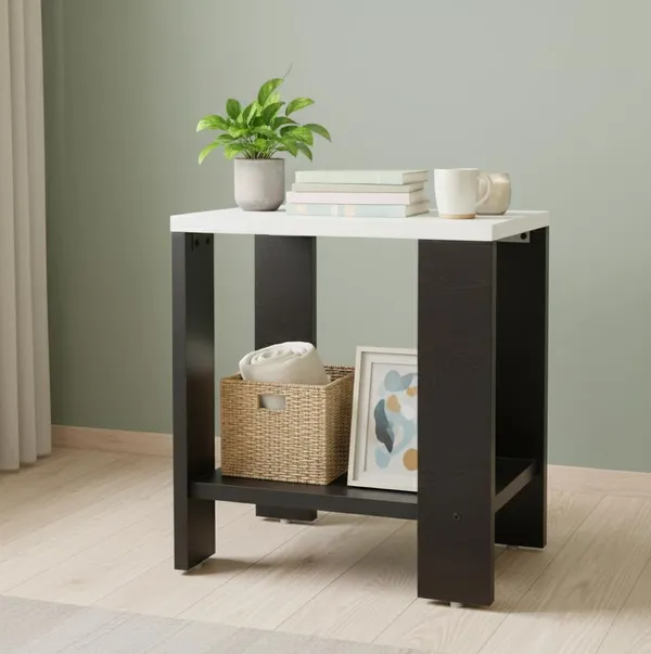 Small_Wooden_Side_Table_With_Storage_Shelf_40X40_Cm_End_Table_Nightstand_Bedside_Table_For_Bedroom,_Living_Room,_Office_Modern,_Durable,_Easy-To-Clean_Furniture(Do-It-Yourself)