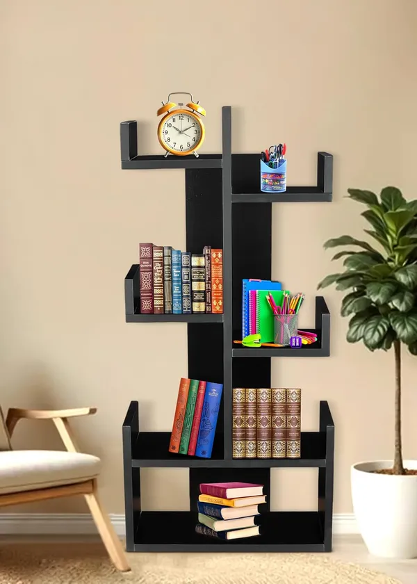 Engineered_Wooden_Book_Rack,Space_Saver_Book_Shelf_For_Home_Living_Room_And_Office_Table_Top_Free_Standing_Organizer,Laminated_Finish_Modern_Book_Shelve_(Do-It-Yourself)_(Kurtiz_Black)